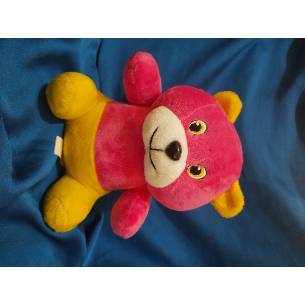 Boneka Beruang kecil pink pekat