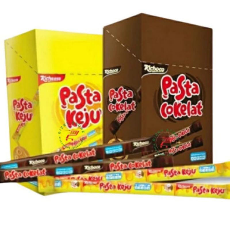 

Cokelat Pasta nabati varian cokelat dan keju 1 pack isi 30 pcs