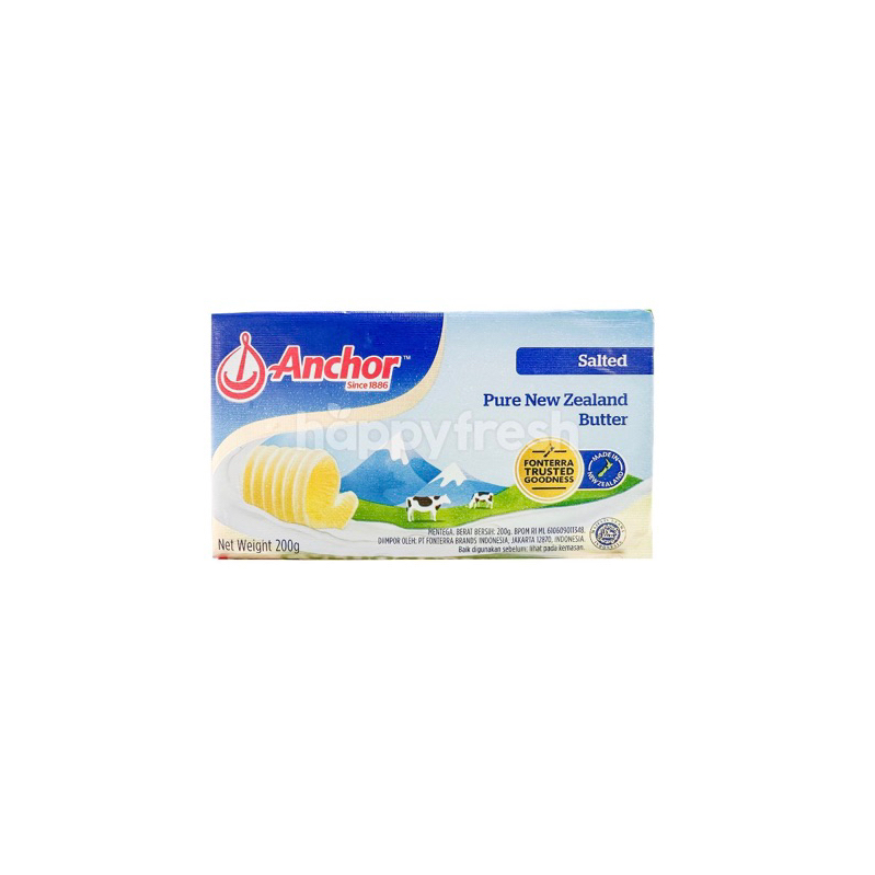 

ANCHOR NEW ZEALAND PURE SALTED BUTTER 200 GR