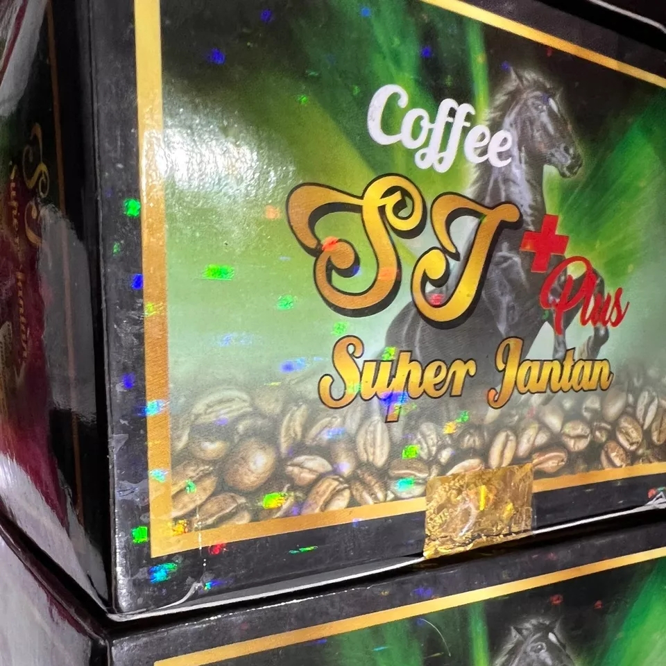 Coffee sj+ super jantan new plus original kopi Minuman penambah stamina dangairah  ( 1 box isi 10 sa