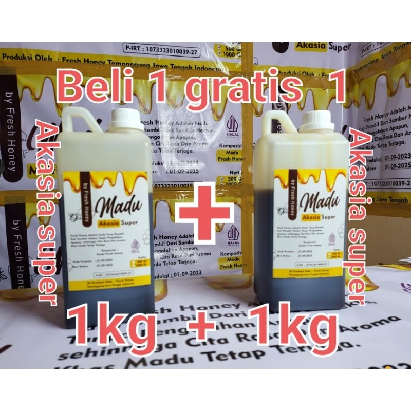 

MADU AKASIA SUPER 1KG + MADU MULTIFLORA SUPER 1 KG