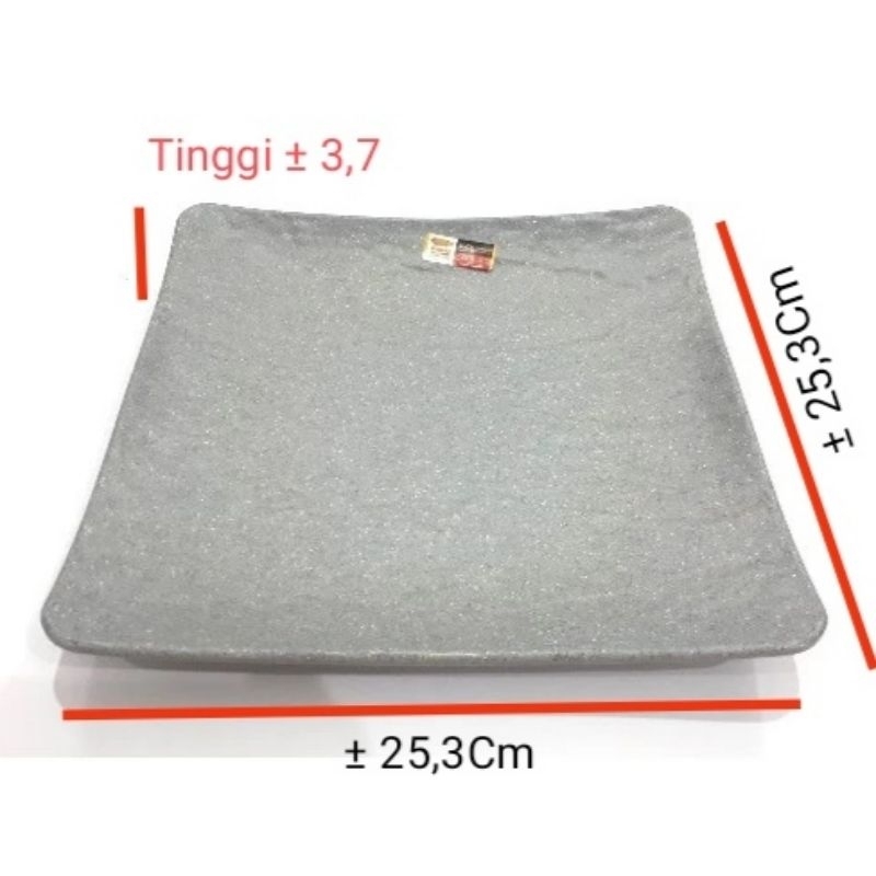 Grosir Melamin P6910A Piring Melamin Kotak 10 Inch motif batu golden dragon