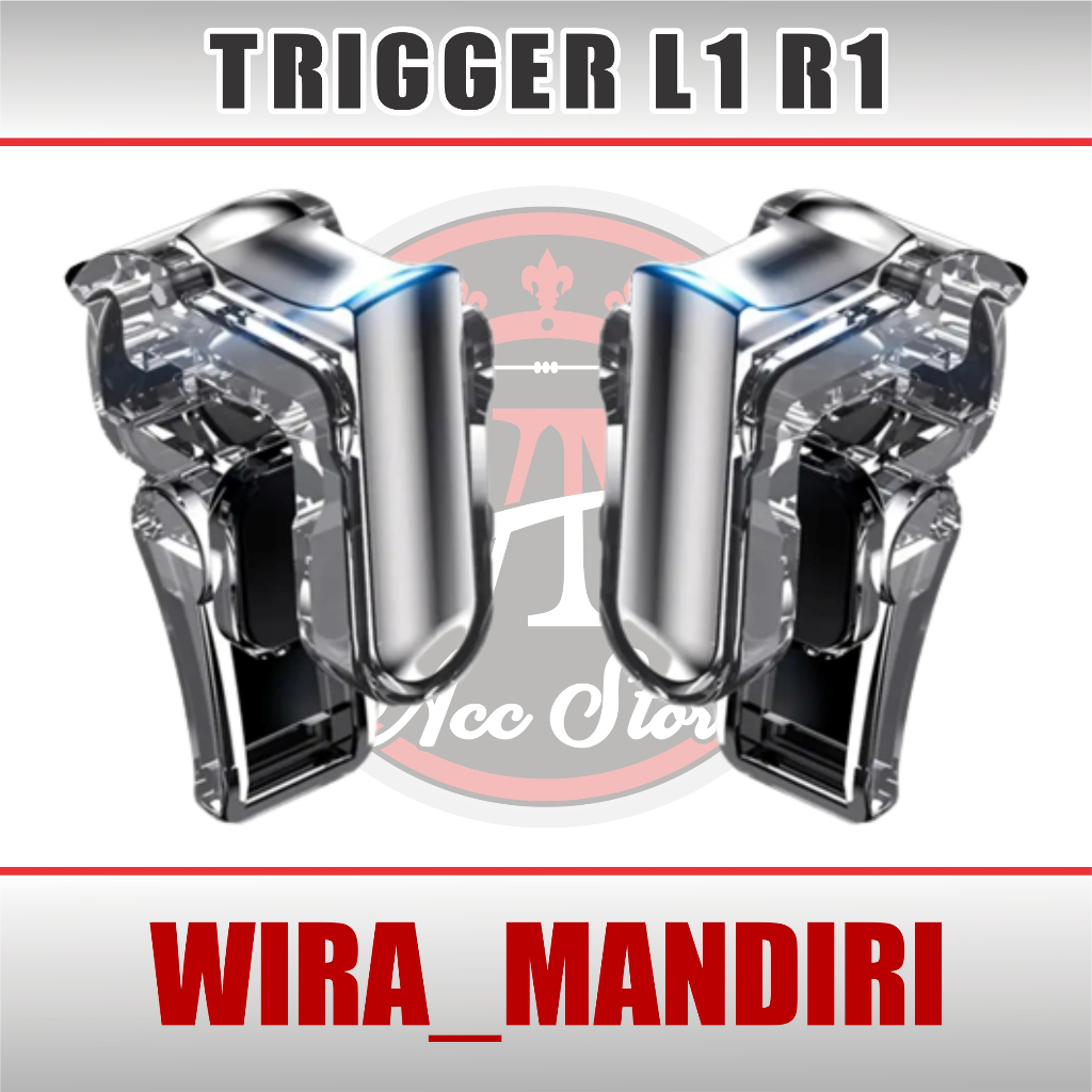 Trigger GT01 - Joystick L1 R1 Mobile Gaming Shooter PUBG CODM FF - Transparan