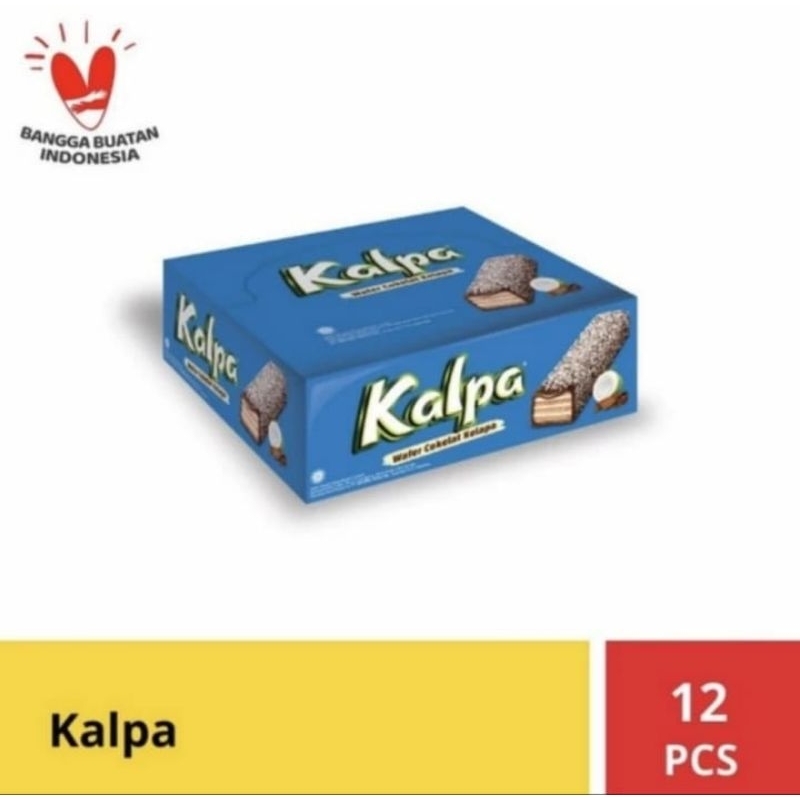 

Kalpa wafer cokelat kelapa 1 box isi 12 pcs