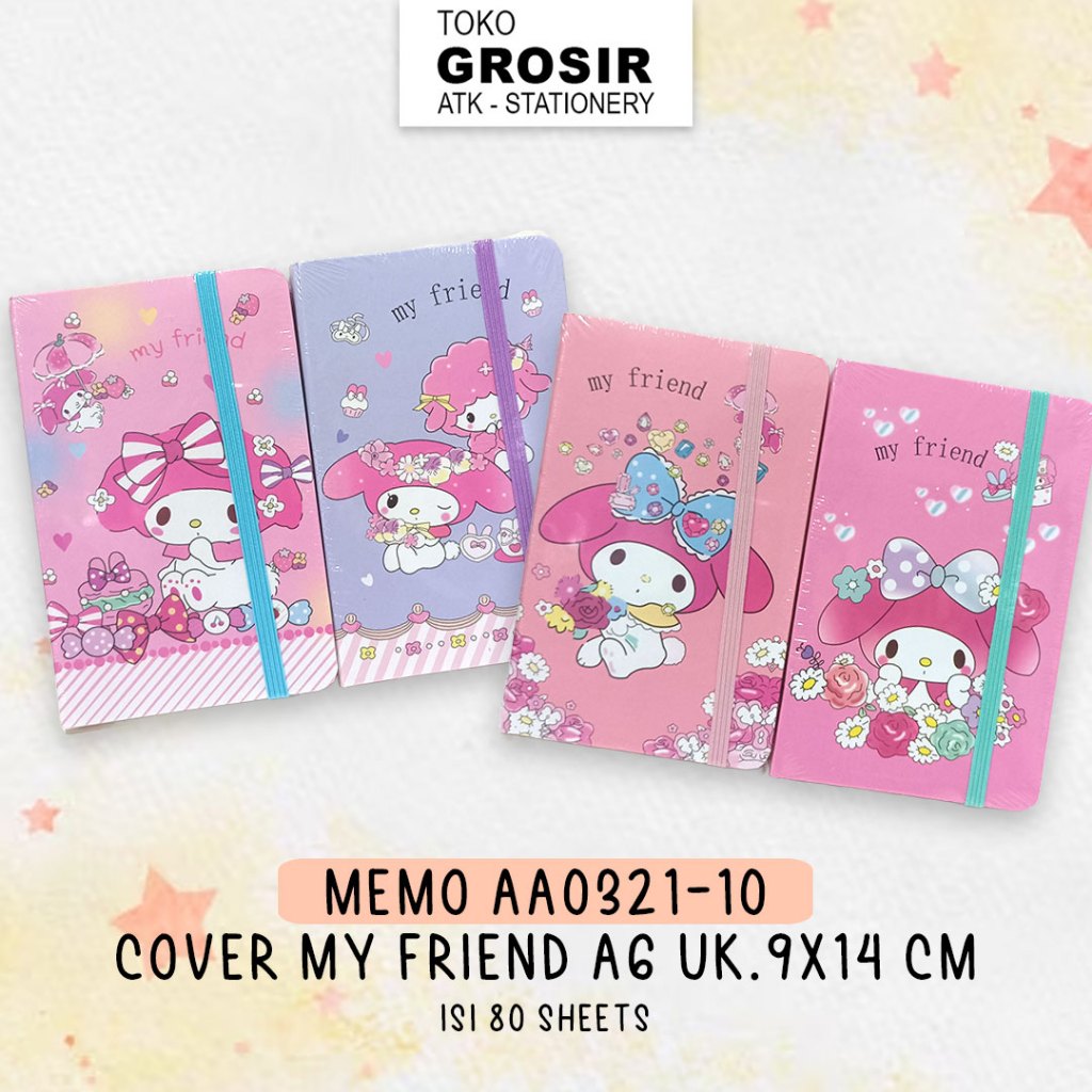 

MEMO TALI A6 AA0321-10 COVER MY FRIEND (9x14cm) / Notebook Gemoy My Melody