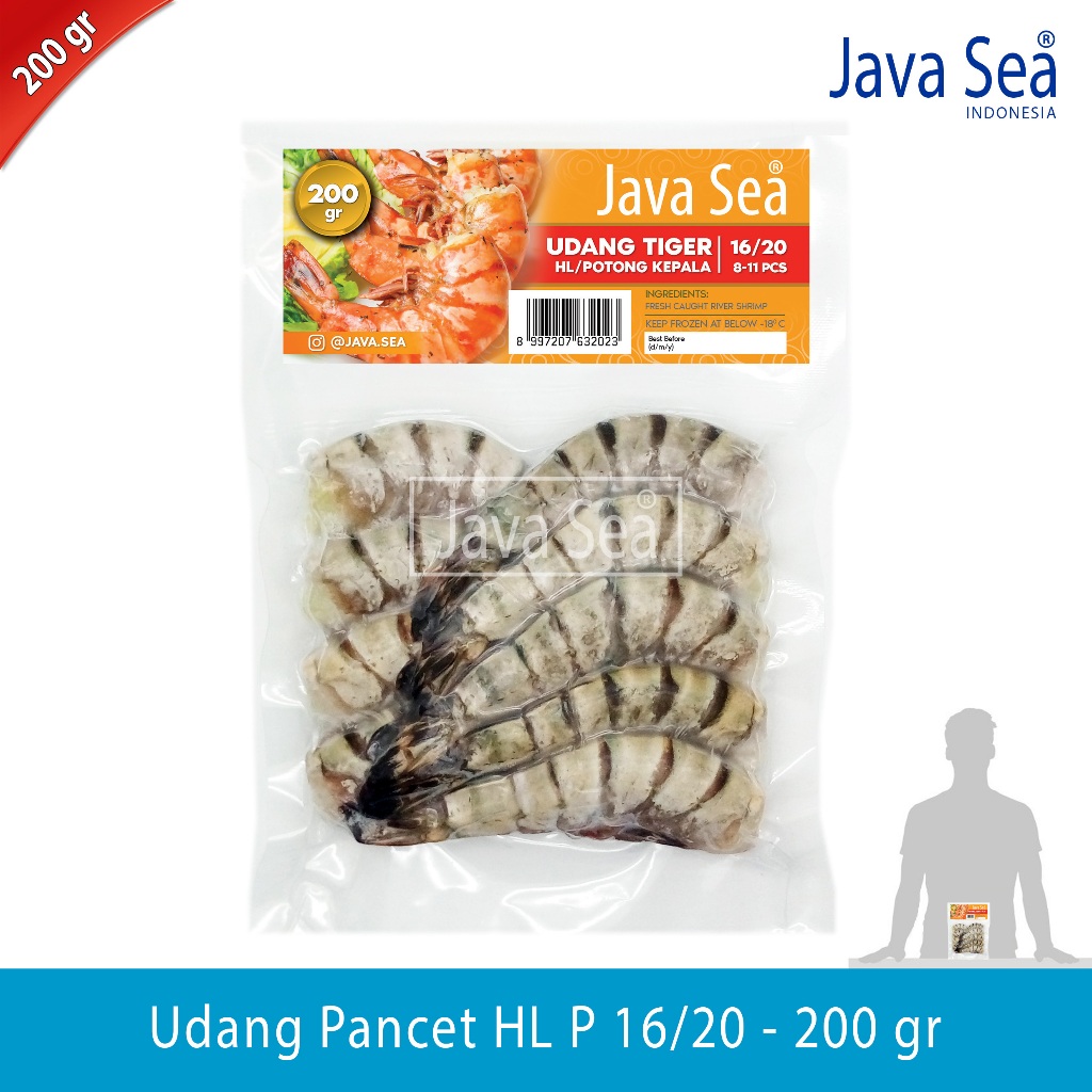 

Udang Pancet Potong Kepala HL P 16/20 pack 200gr Java Sea