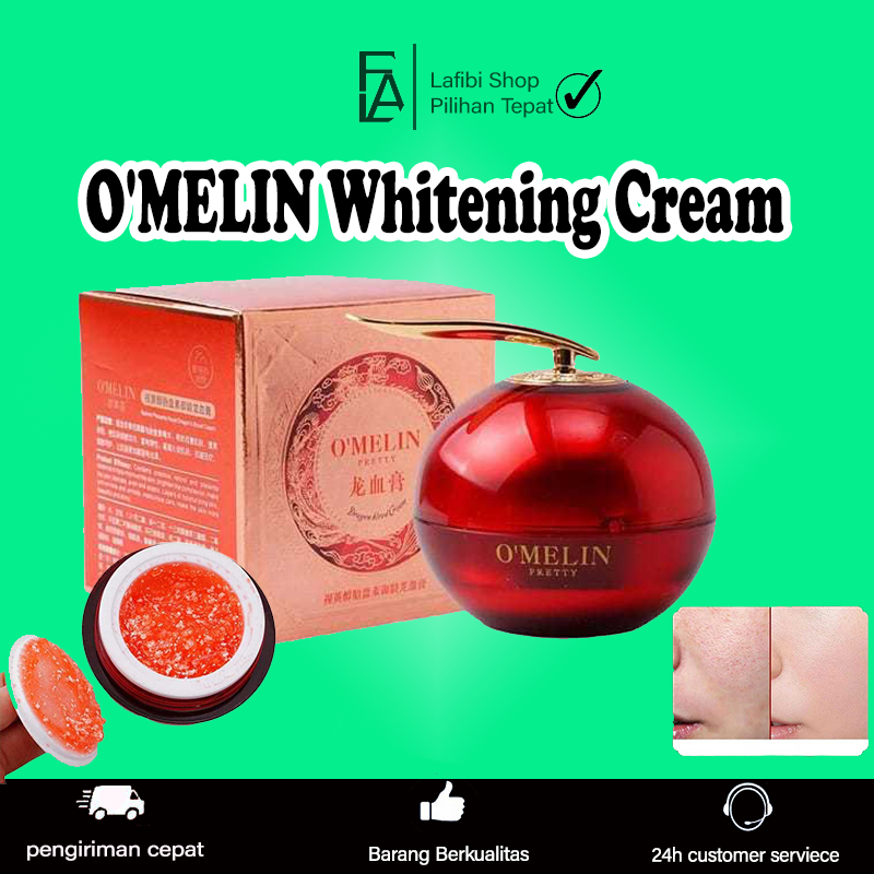 Krim Pemutih Wajah Bpom Omelin Cream Apel Mencerahkan dan Meremajakan Kulit Wajah Tampak Putih Glowi