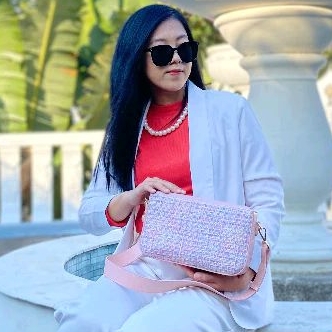 Maynall Kylie Bag – Tas Wanita Tweed Elegan | Tas Kerja & Daily | Shoulder Bag | Tas Tweed