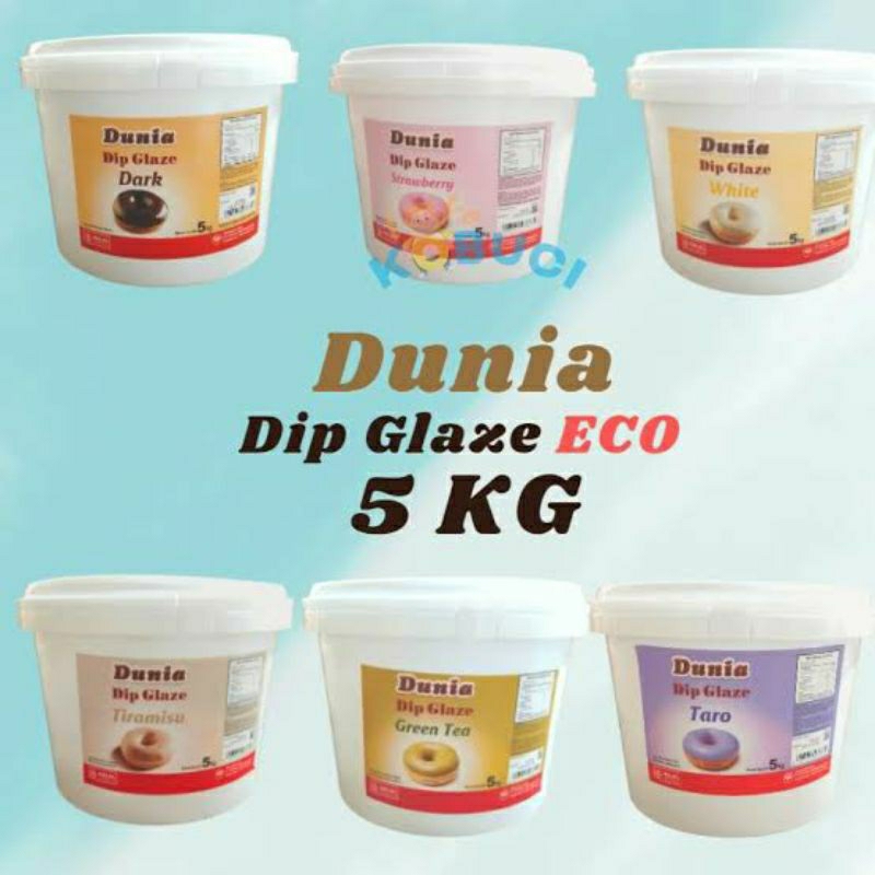 

Dunia Dip Glaze ECO Topping Donut 5kg All Varian (Pail Merah)