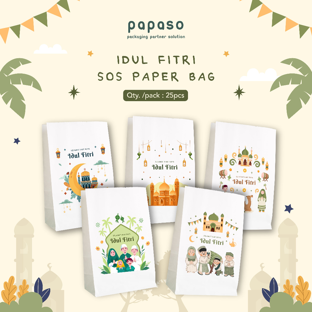 

Paper Bag Lebaran Idul Fitri Kantong kemasan Kertas SOS