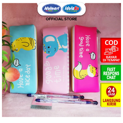 

IDOLMART Tempat Pensil Bahan Kain BD-180 / Pen Case Kain