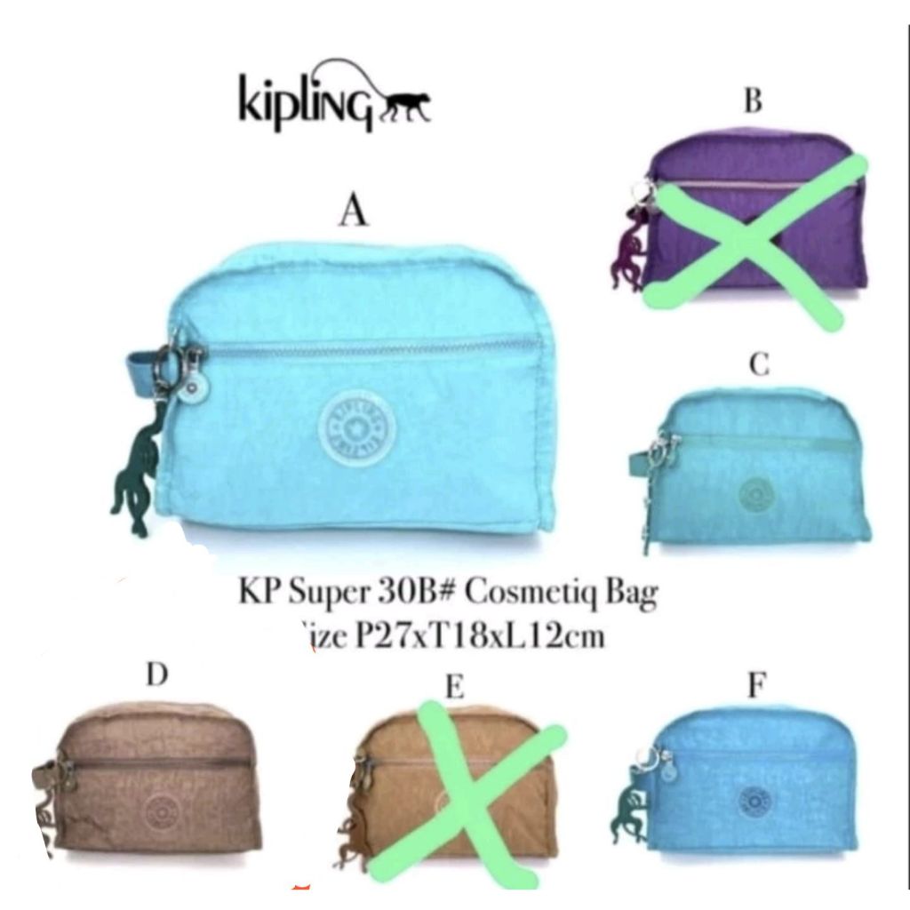 DOMPET KOSMETIK KIPLING BESAR 30B POUCH IMPORT WANITA CEWEK DOMPET KOSMETIK KIPLING BESAR