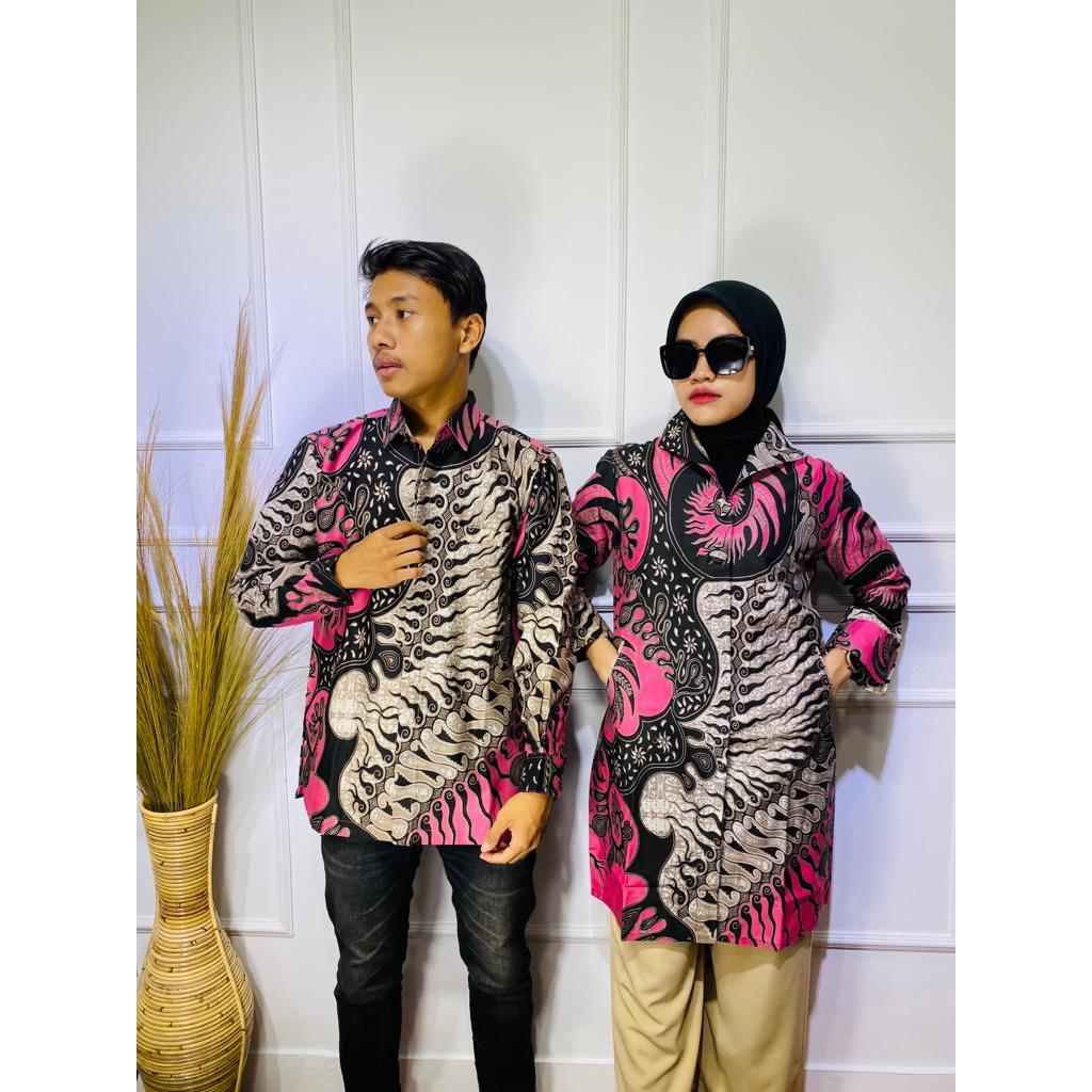 COUPLE BATIK PEKALONGAN PINK HITAM