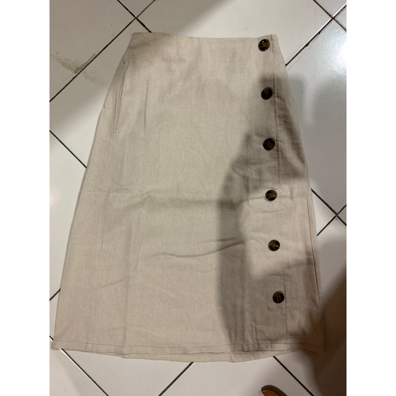 preloved rok kancing linen