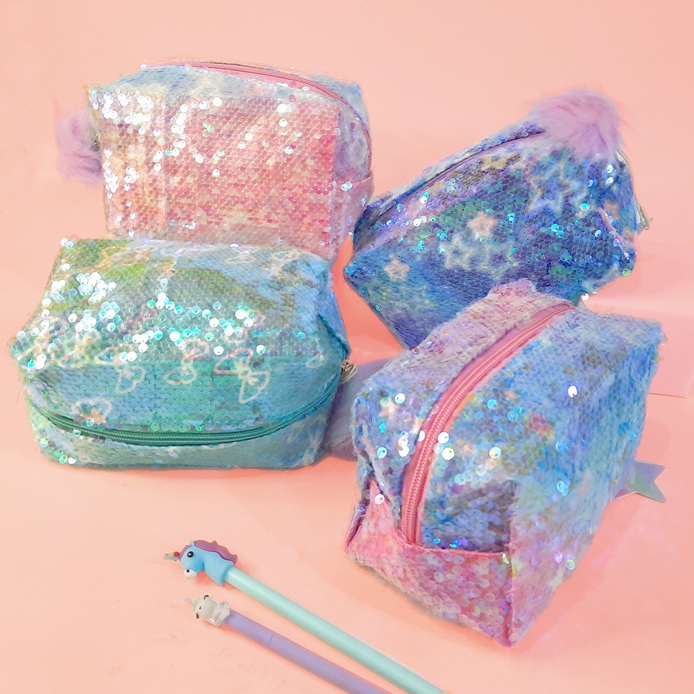 

KOTAK PENSIL SEQUIN KOTAK PENSIL MANIK / KOTAK MAKEUP