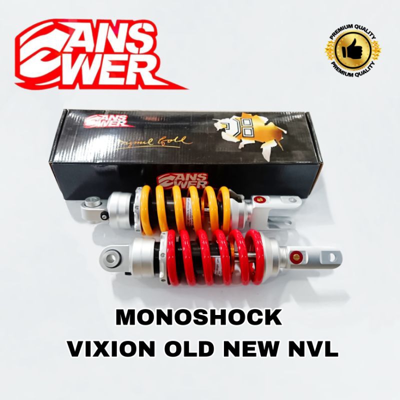 Shock Belakang Vixion S03 265mm Setelan NON TABUNG Answer Red Yellow Murah Terlaris