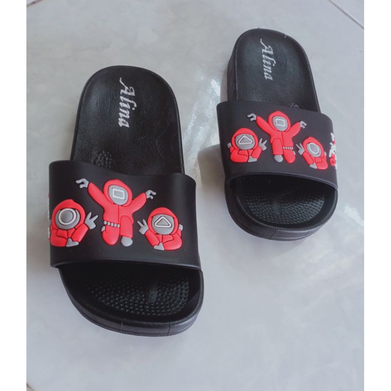 Sandal Slop Slip On Anak Import Karakter Alina HJ-222