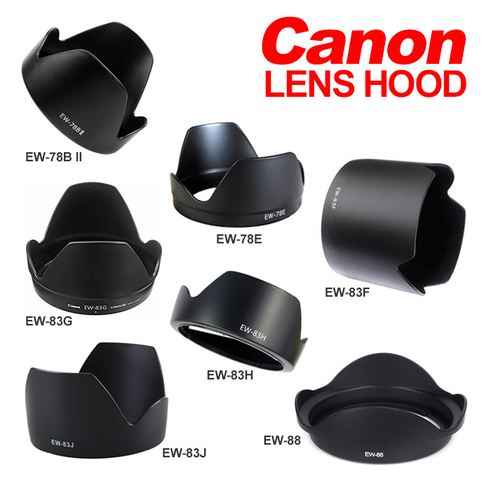 Lens Hood Lensa Canon Kamera EW-78B II EW-78E EW-83F EW-83G EW-83H EW-83J EW-88