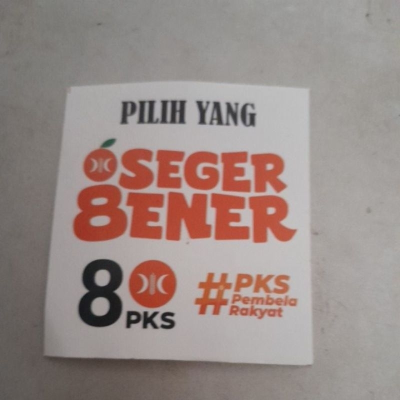 

Stiker PKS Seger Bener Kotak ukuran 5 cm x 5 cm Rp. 100/pcs Minimal 100 pcs