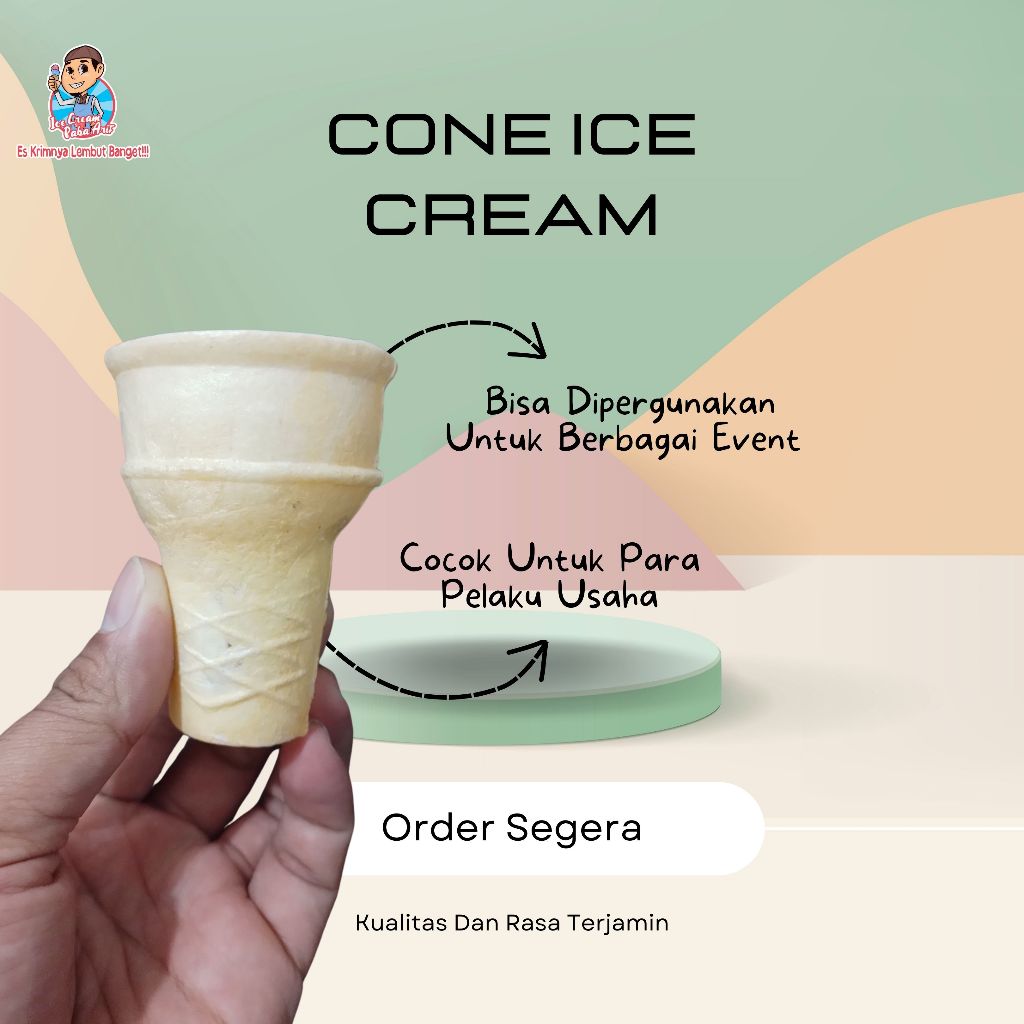 

RB CUP/CONE/KERUPUK - ESKRIM/ES KRIM/ICE CREAM MCD MCDONALD ISI 300PCS DIAMETER 5.5CM