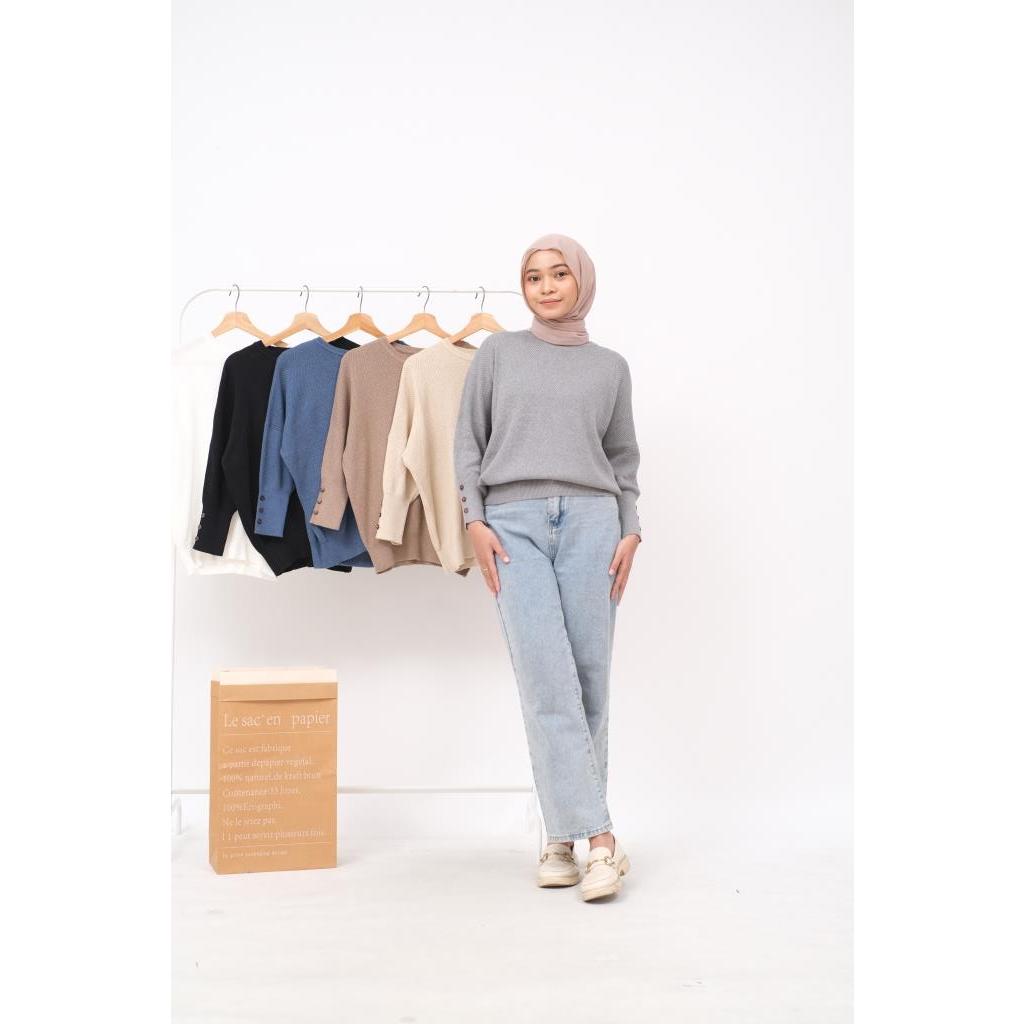 BATWING BLOUSE BUTTON | BATWING KNIT BUTTON | BATWING BLOUSE RAJUT