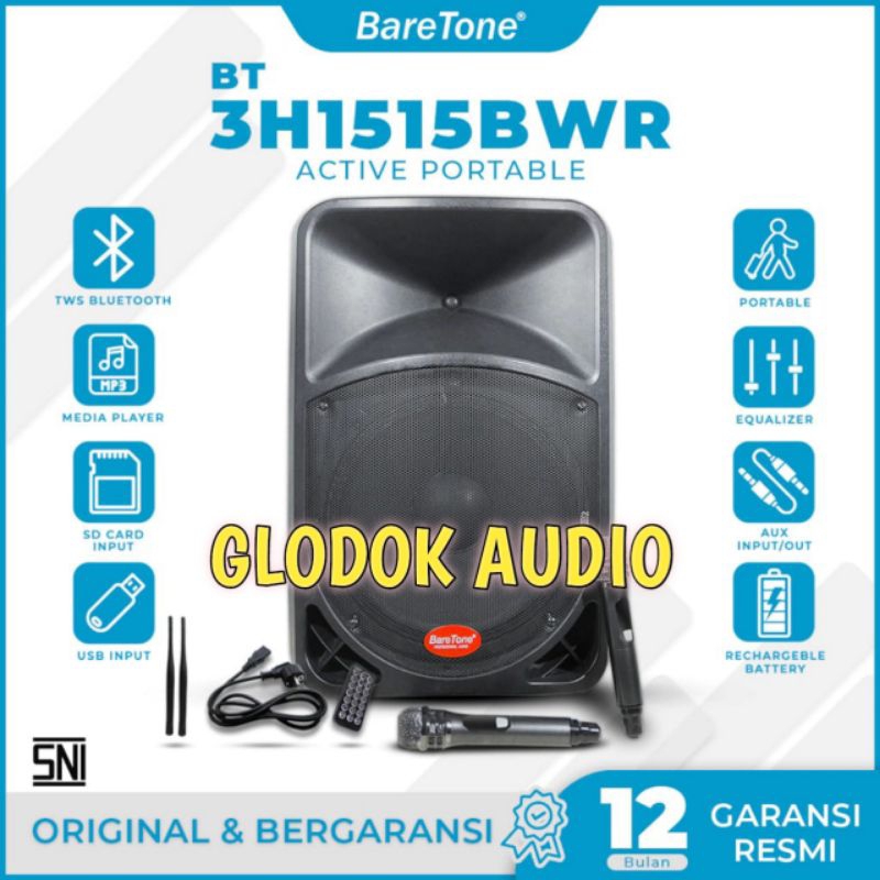 Speaker Portabel Baretone 15bwr Original Speaker 15inch Garansi resmi