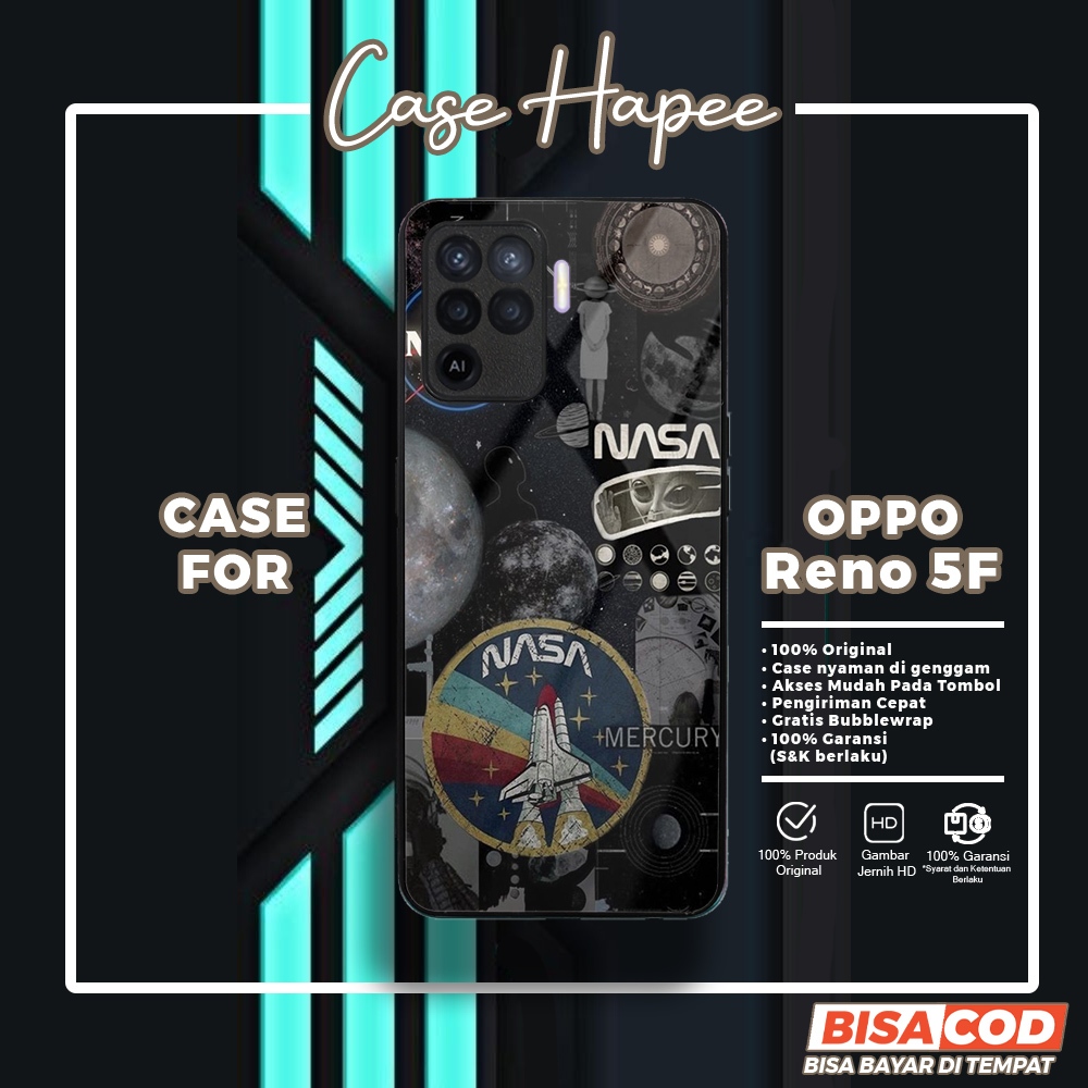 Case Oppo Reno 5F Casing Oppo Reno 5F [NASA] Casehapee Case Glossy Case Aesthetic Custom Case Premiu