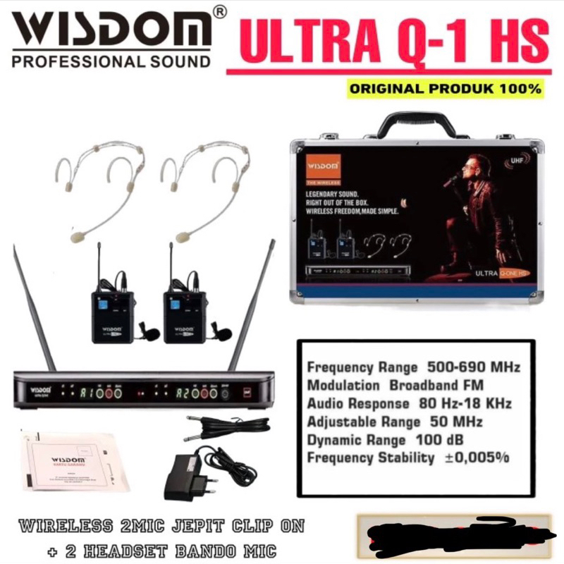 Mic microphone wireless Wisdom Bando Ultra Q1 HS