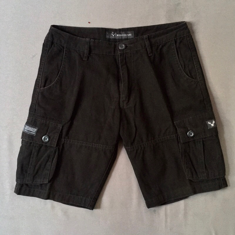 Celana Cargo Pendek - Short Pants Cargo - Warna Hitam (Second)