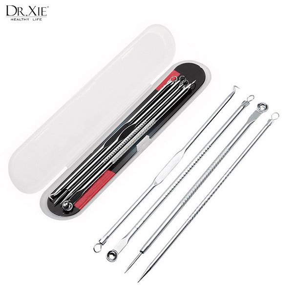 Pinset Komedo Set 4 IN 1 Stainless/Alat Jerawat/Alat Facial Pencet Jerawat Komedo/Face Care Skin/Ala