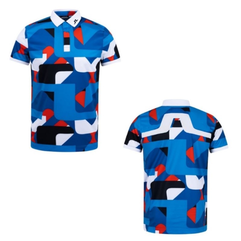 Polo shirt golf pria jlindeberg kaos golf polo pria