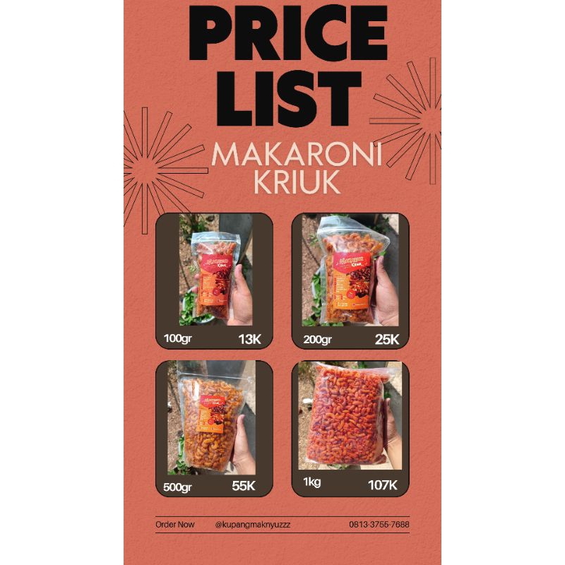 

Makaroni kriuk kemasan 500gr