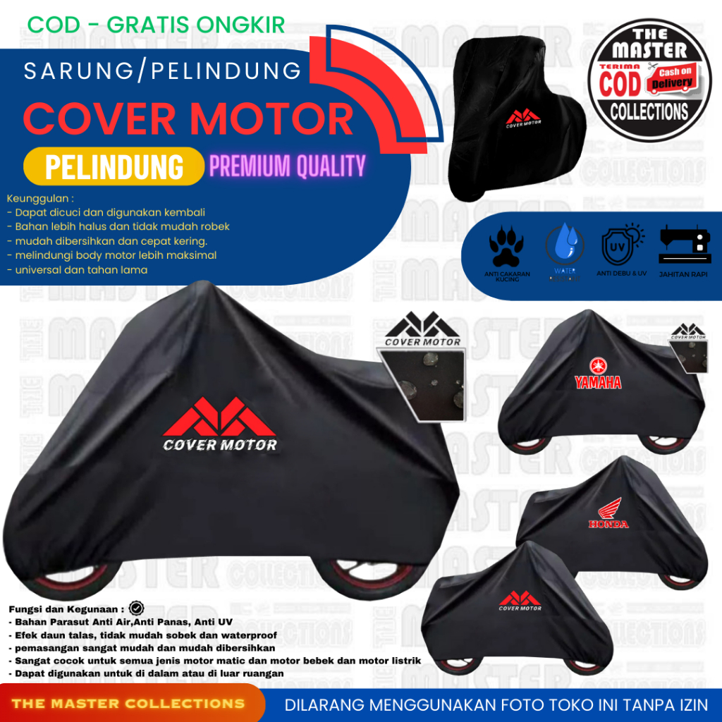Cover/Selimut/Penutup/Pelindung/Mantel/Sarung Body MOTOR LISTRIK UNIVERSAL Sarung Cover Selimut Moto