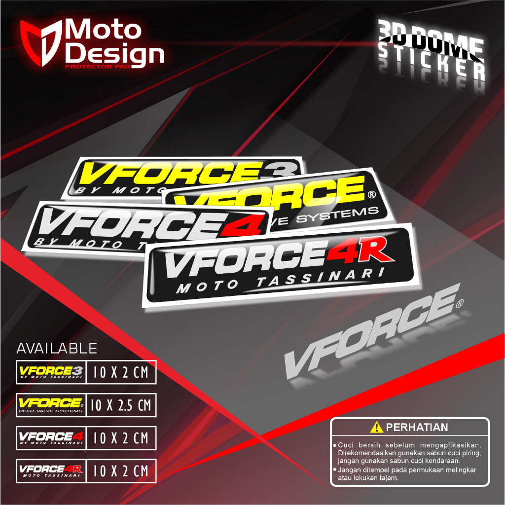Stiker Timbul Emblem 3D VFORCE VFORCE3 VFORCE4 VFORCE4R