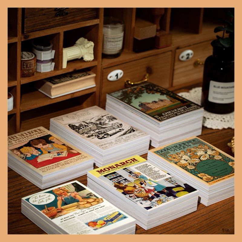 

60pcs Kertas Vintage scrapbook Bahan paper journaling