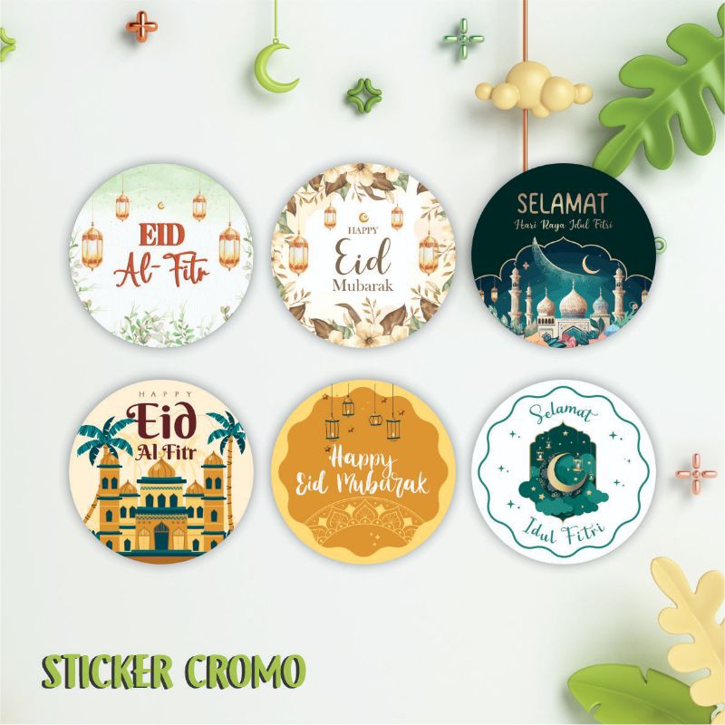 

STIKER KUE LEBARAN LABEL TOPLES STICKER CROMO IDUL FITRI