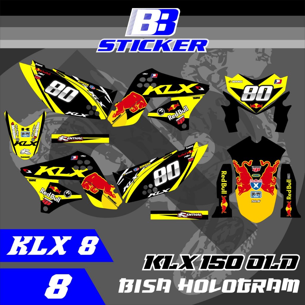 Striping KLX Lama Stiker KLX Lama KLX 150 SPAKBOR BELAKANG PENDEK  Klx 8