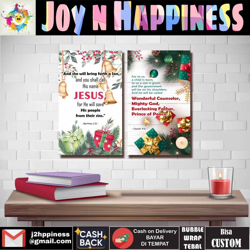 Hiasan Dinding Suvenir Pajangan Dekorasi Ayat Alkitab Katolik Kristen Natal