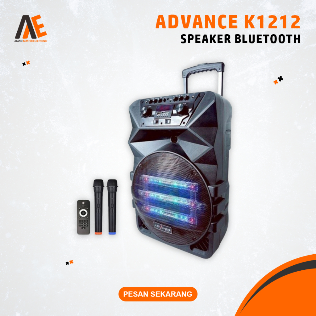 Speaker Aktif Bluetooth Advance K1212 Karaoke Komputer PC Laptop HP
