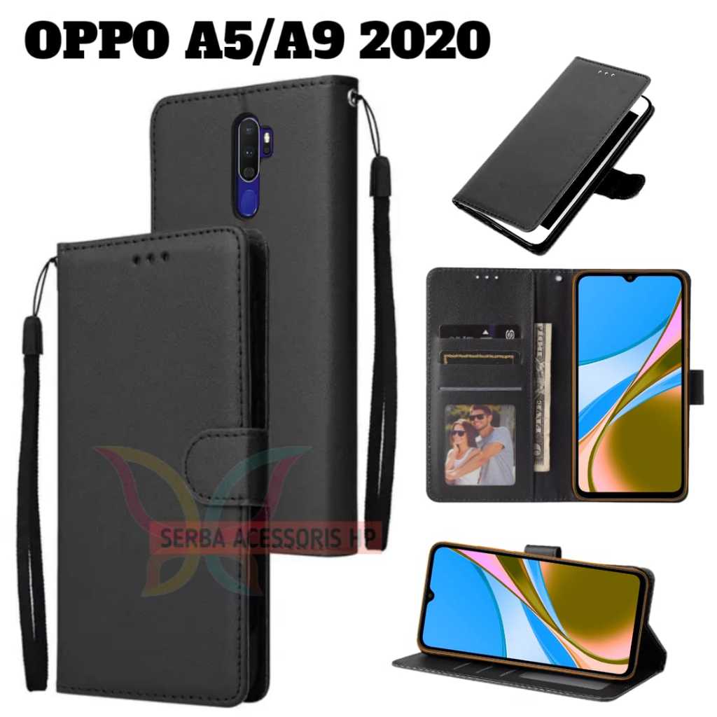 Case dompet OPPO A5 2020/A9 2020 flip dompet slot kartu