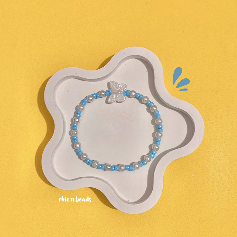 butterfly bracelet | gelang manik | beads bracelet
