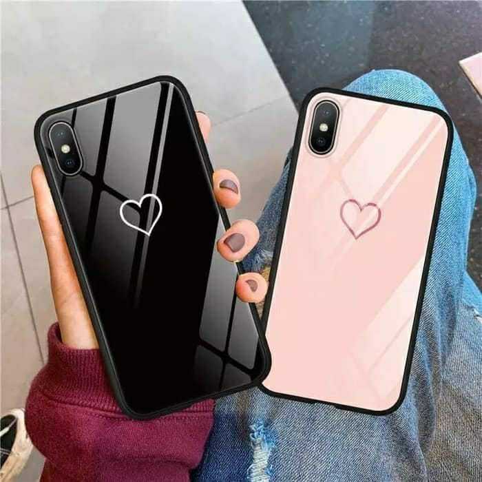 VIVO Y11 , VIVO Y12 / Y15 / Y17 , Y19 , Y50 , Y30 , Y30i PREMIUM SOFT CASE GLASS MOTIF LOVE