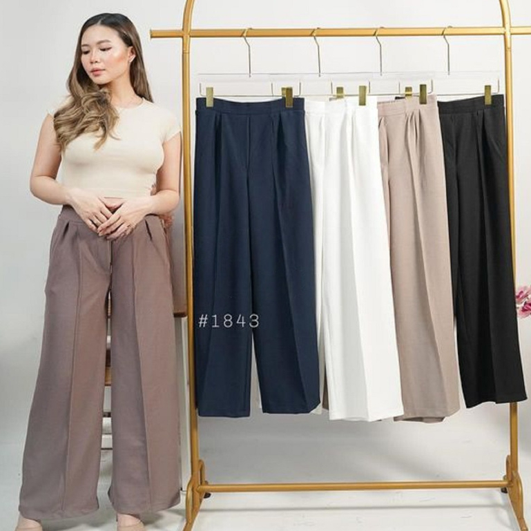 Celana Kulot Cellia 1843 Model Tanpa Tali Di Bagian Depan Celana Terdapat Lipatan / Kulot Cellia Pan