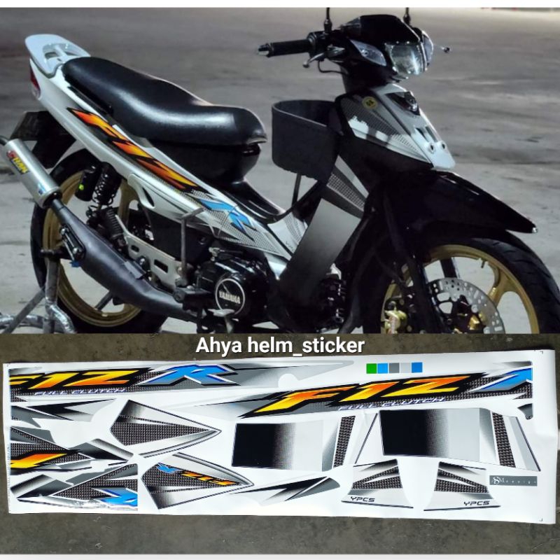 Stiker striping motor yamaha fiz r 2004 hitam putih full cutch copy original STRIPING FIZ R 2004 COP
