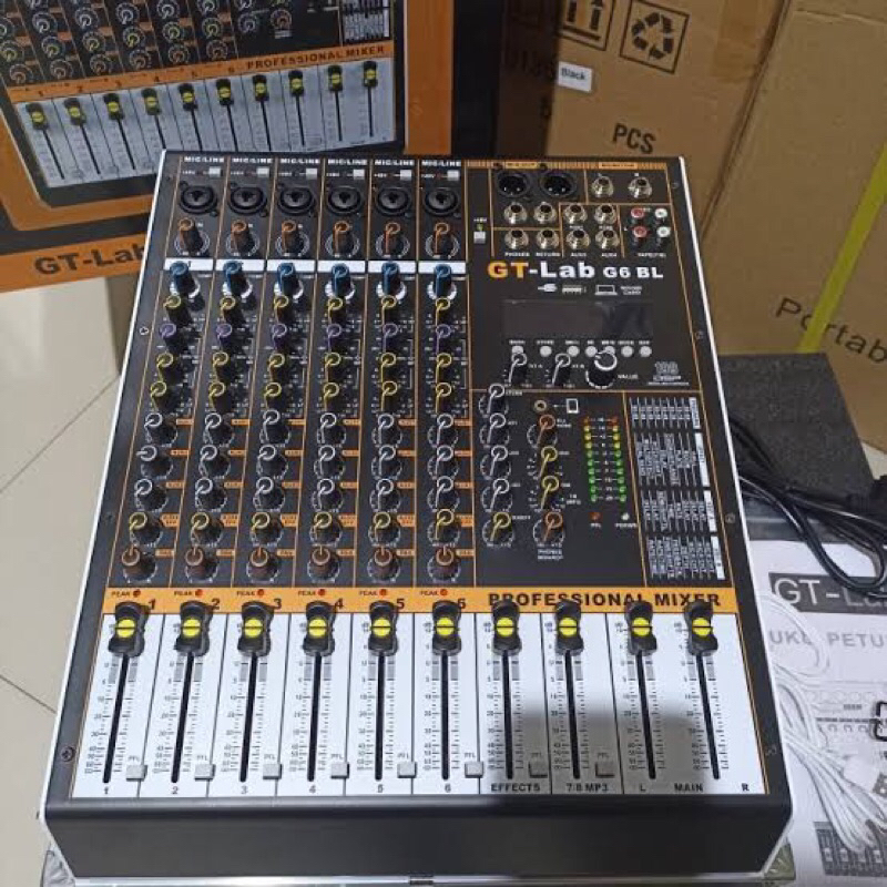 mixer Gt lab 6 chanel original free hardcase