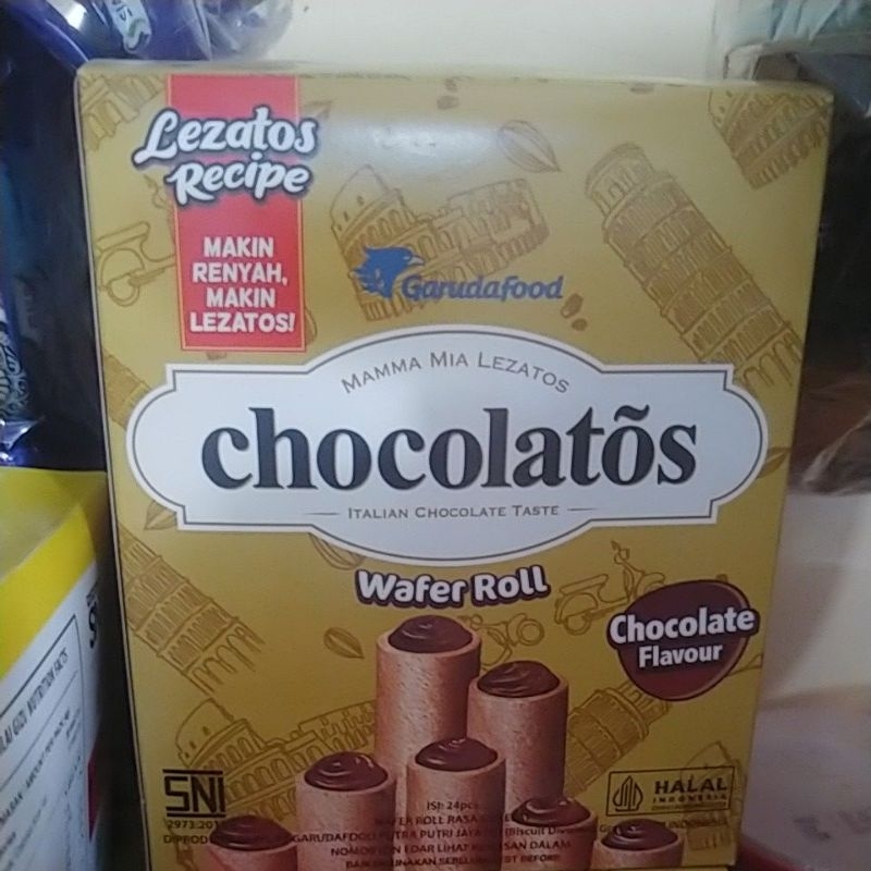 

Chocolatos wafer roll 1box(24 pcs)