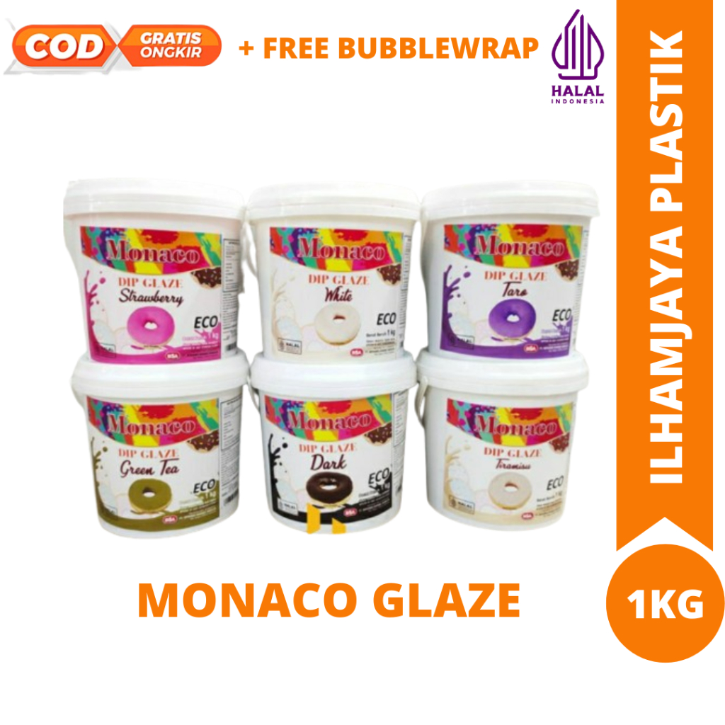 

Monaco Glaze 1kg / toping olesan kue donat kue dll / glaze