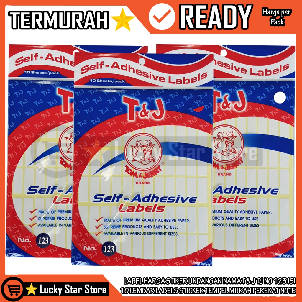 

LABELS STICKER TEMPEL STIKER NAMA MURAH LABEL UNDANGAN HARGA T & J NO 123 TJ TOM JERRY ISI 10 LEMBAR PEREKAT NOTE TIPE EX TIPEX KERTAS NEMPEL LEBEL LEBELS POLOS TULIS TEMPELAN ALAT PERLENGKAPAN STATIONERY FOTOCOPY