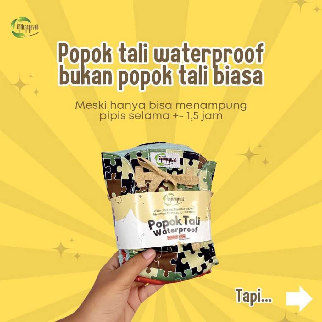 Popok Tali Ningrat WATERPROOF/ CLODI Newborn Kain Kekinian Mini model popok bayi baru lahir sni