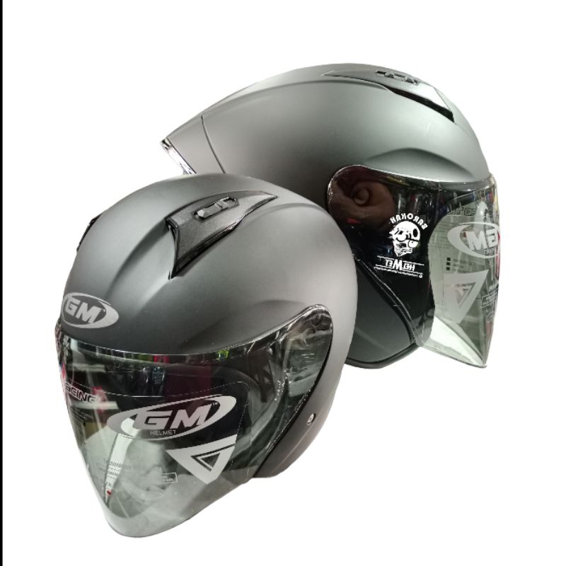 Helm GM G1 Hitam doff polos half face original